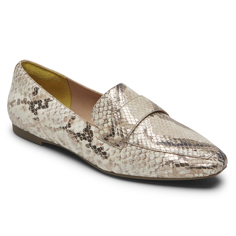 Rockport Singapore Womens Loafers - Total Motion Laylani Beige - VQ5037482